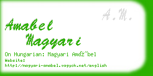 amabel magyari business card